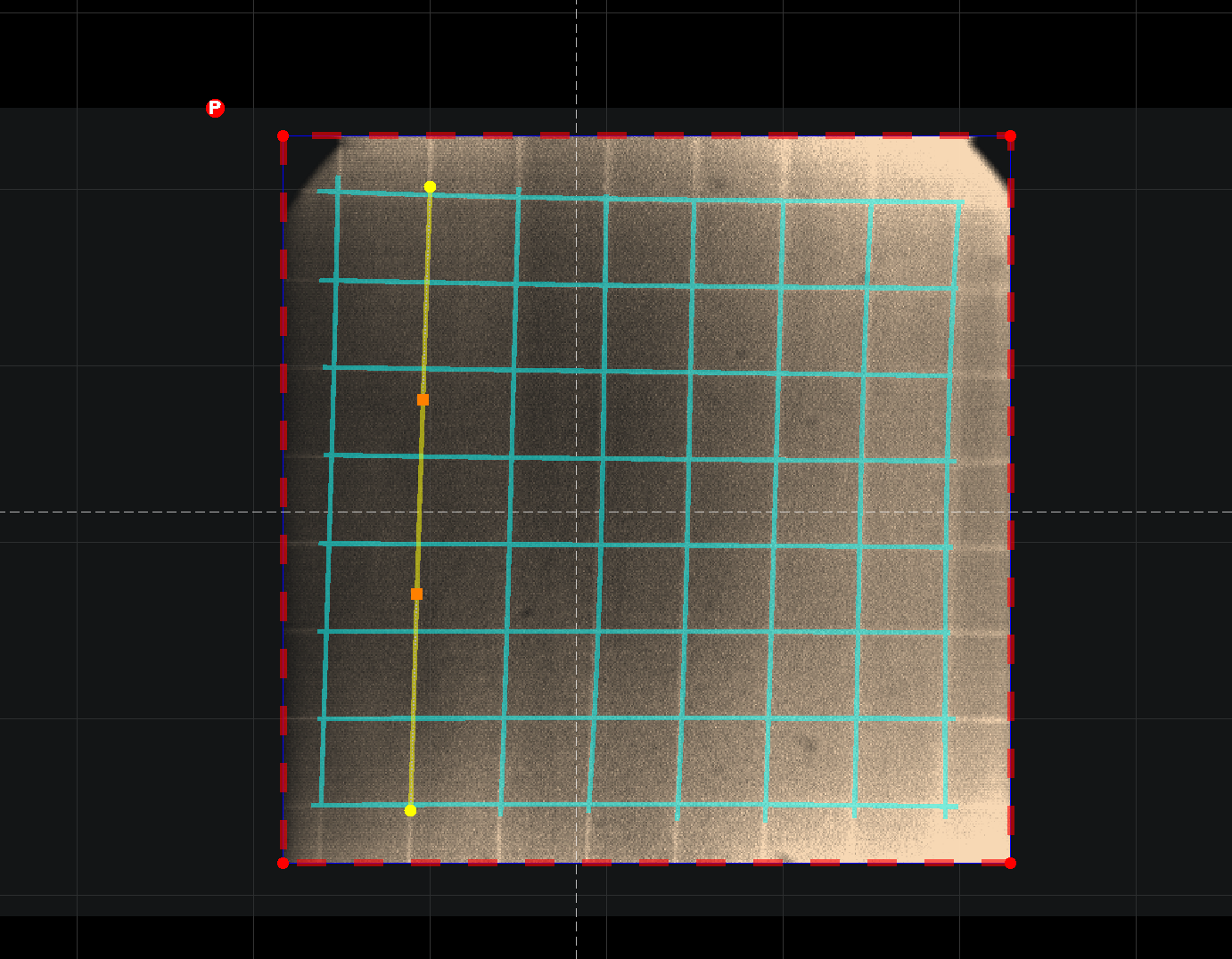Shape-bezier mode with curves fit to distorted grid lines